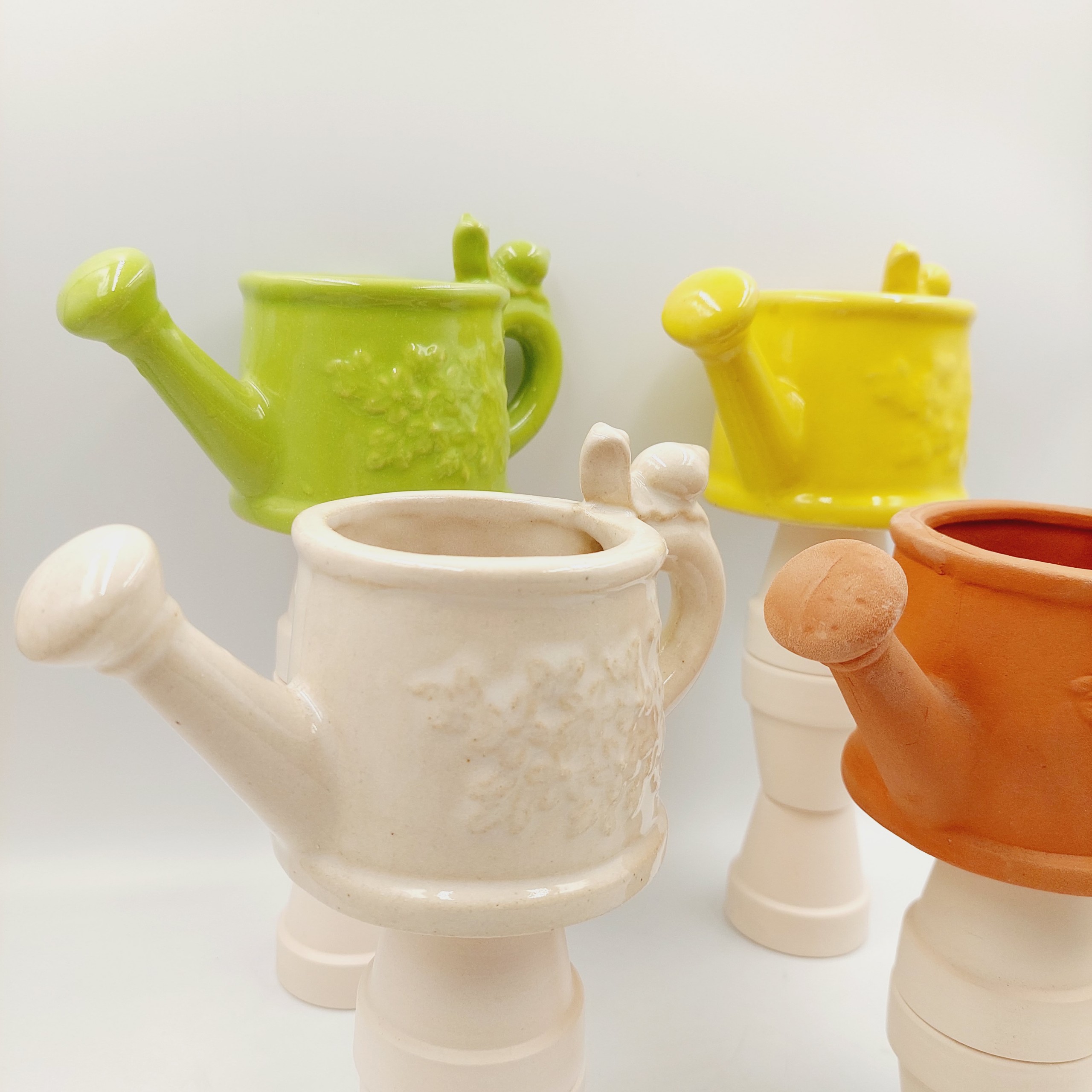 Chậu đất nung, chậu sen đá - Bình tưới 87, miệng chậu 8cm, chiều cao 7cm