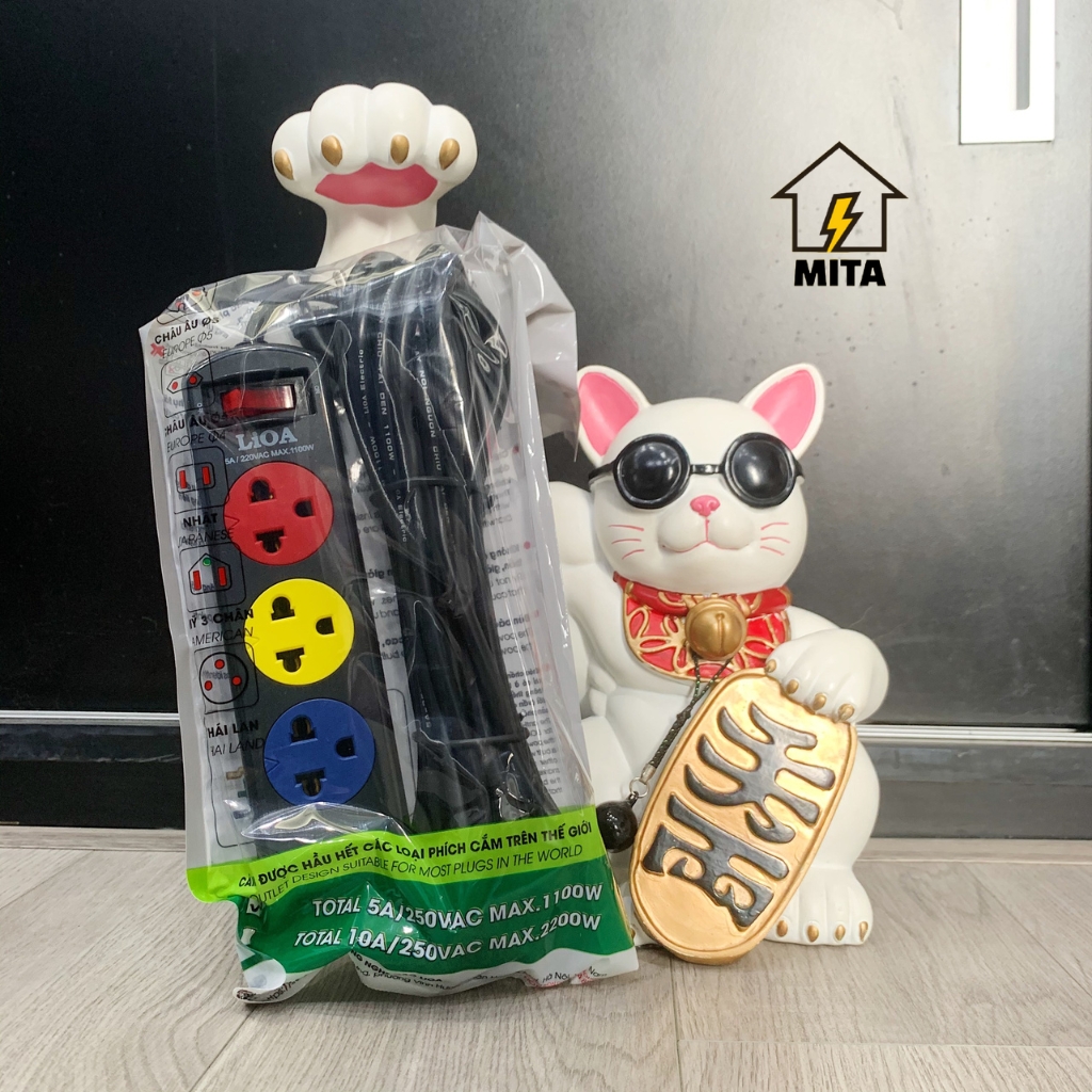 Ổ cắm kéo dài phổ thông LiOA 3 ổ cắm