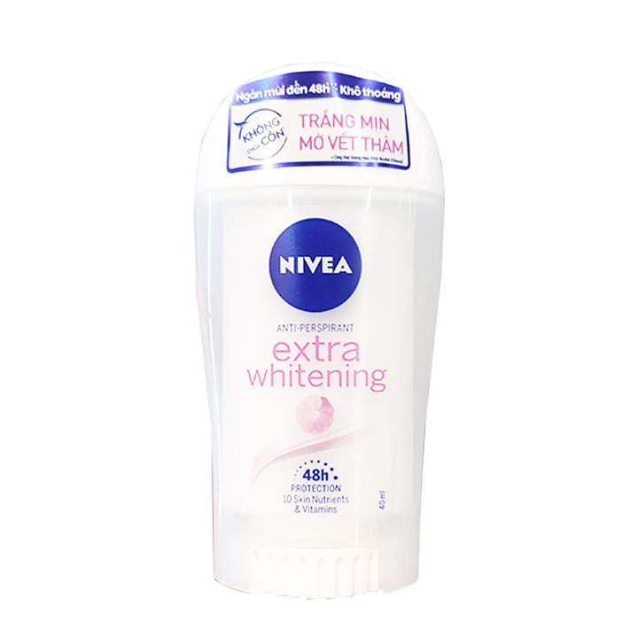 Combo 2 Sáp Ngăn Mùi NIVEA Extra Whitening Trắng Mịn Mờ Vết Thâm (40ml) - 82896