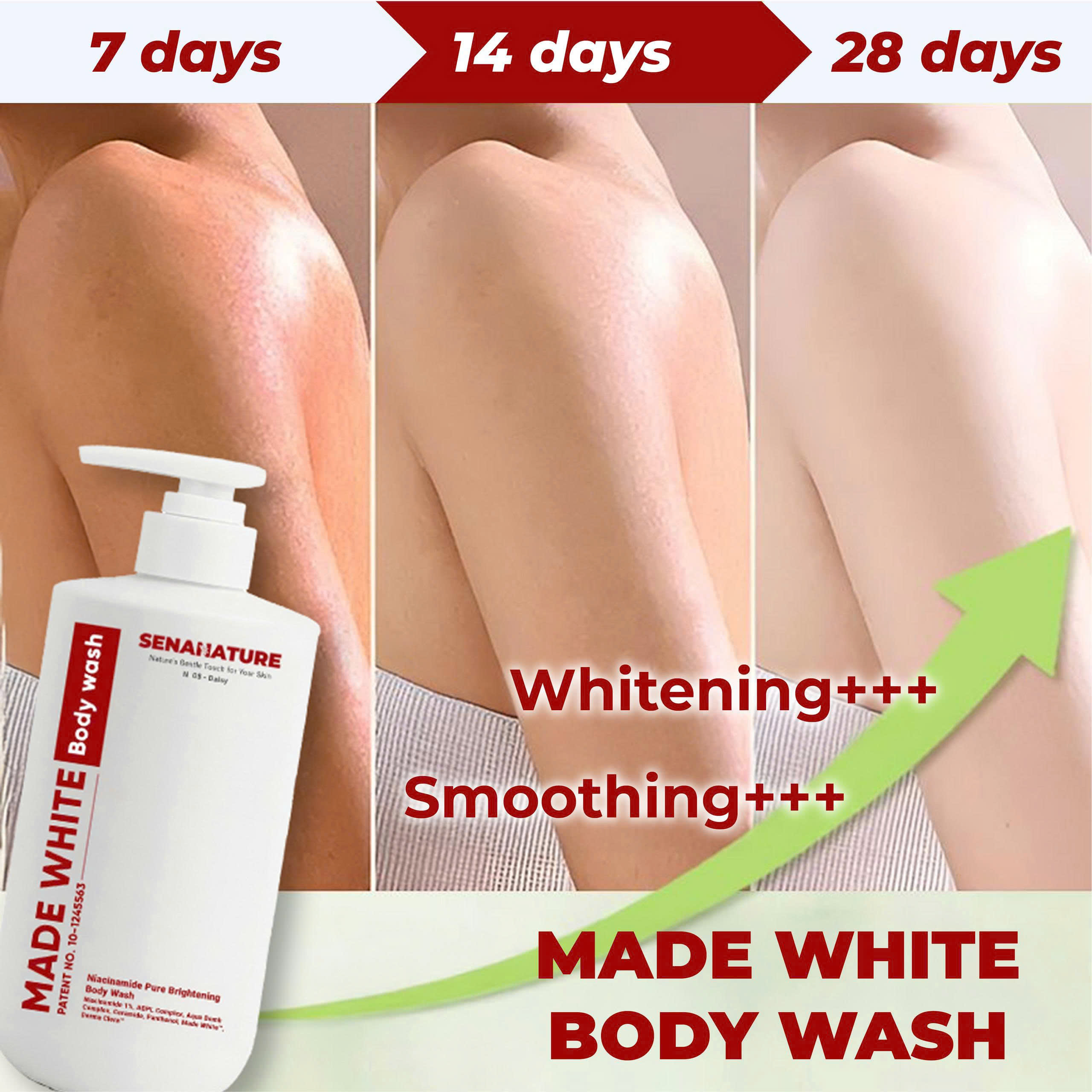 (Set quà tặng) Sữa tắm trắng da senanature made white body wash 500ml - hạn 2028 Hàn Quốc sữa tắm trắng da senanature