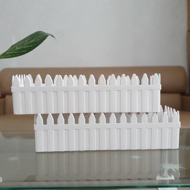 Chậu hàng rào trồng cây thông minh nhựa trắng size 29 cm & size 43 cm