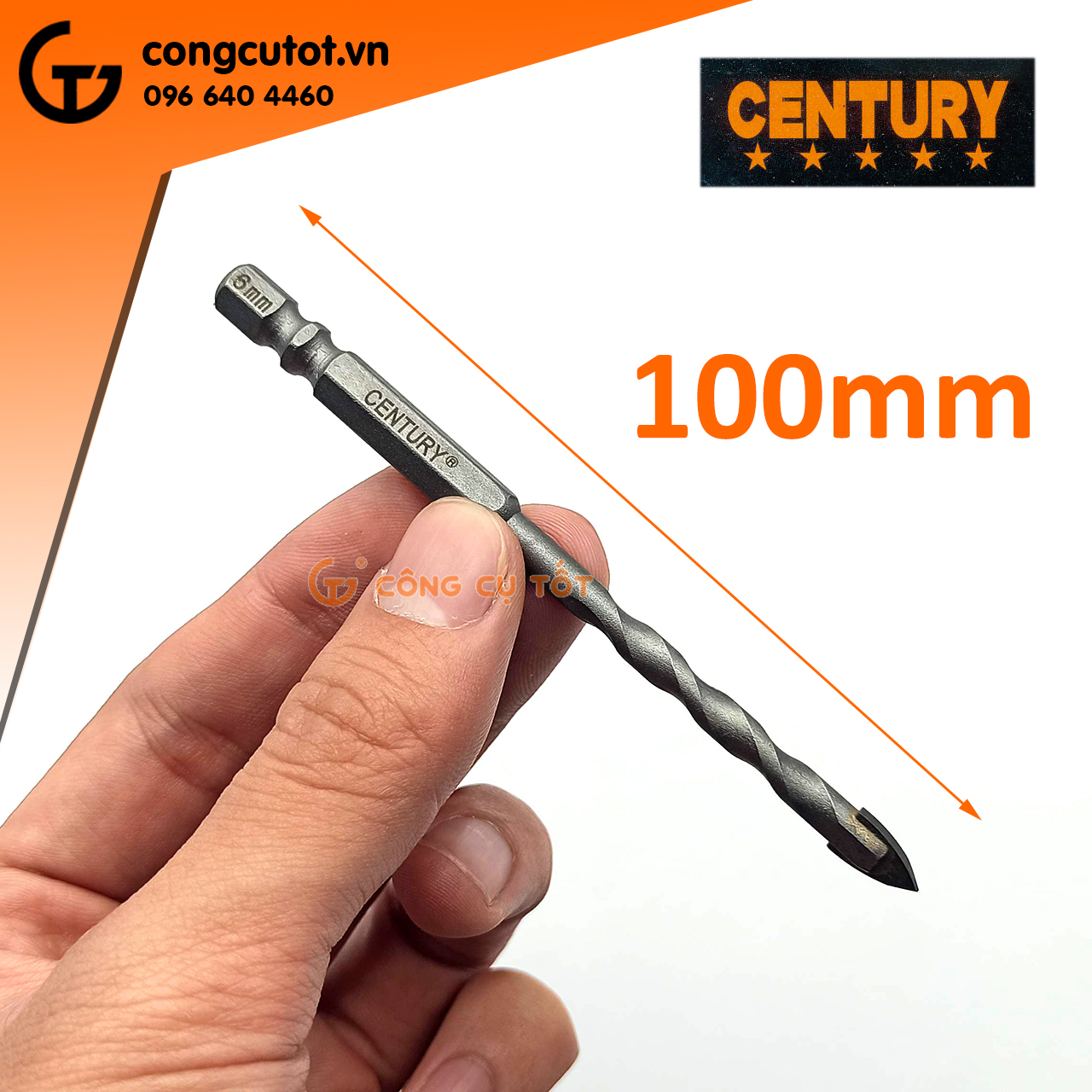 Mũi khoan đa năng chuôi lục Century thép YG6 chống hao mòn 6mm