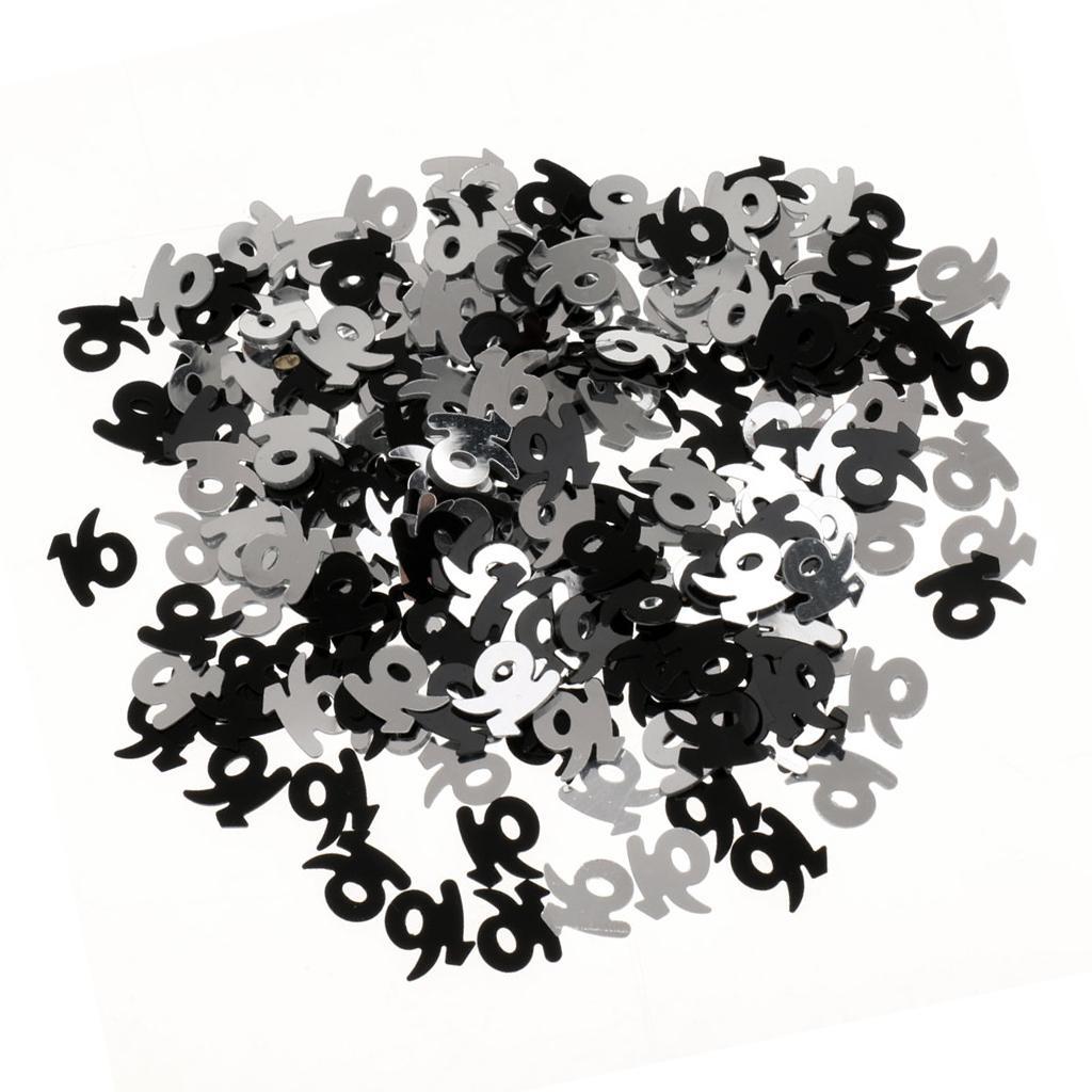 4xBirthday Celebration Confetti Party Decor Scatter Sprinkles Number16