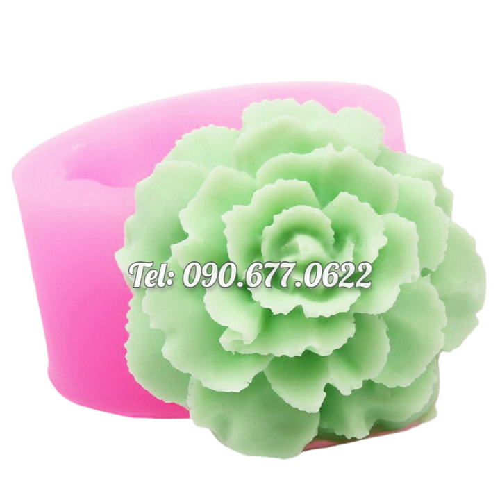 Khuôn silicone làm rau câu hoa cẩm chướng loại 7 cm - Mã số 1165