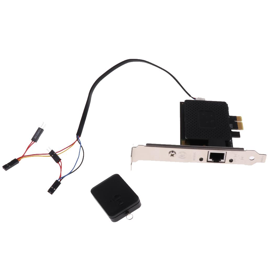 PCI-E Network Controller Card Lan Adapter &Computer Remote Controller