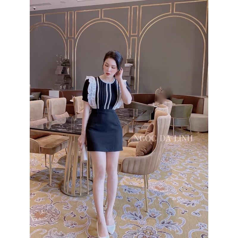 ĐẦM SUÔNG PHỐI REN VIỀN BÈO