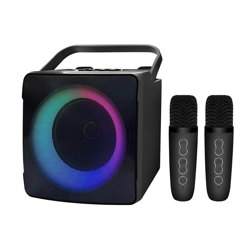 SD508 Karaoke Gia Đình Loa Bluetooth Di Động Micro Không Dây Kép Truyền Hình Trực Tiếp Đài FM Thẻ TF Loa Siêu Trầm USB Trung Tâm Âm Nhạc Âm Thanh Color: Gold