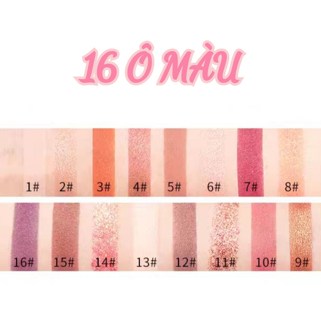 Bảng phấn mắt 16 màu Sunset Impressionism Sixteen Color Eyeshadow CAI JI