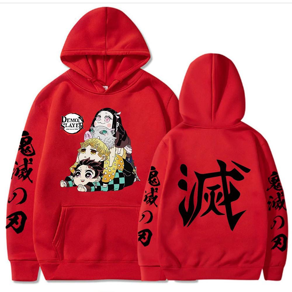 Áo Hoodie Demon Slayer Anime Áo Hoodie form rộng dài tay