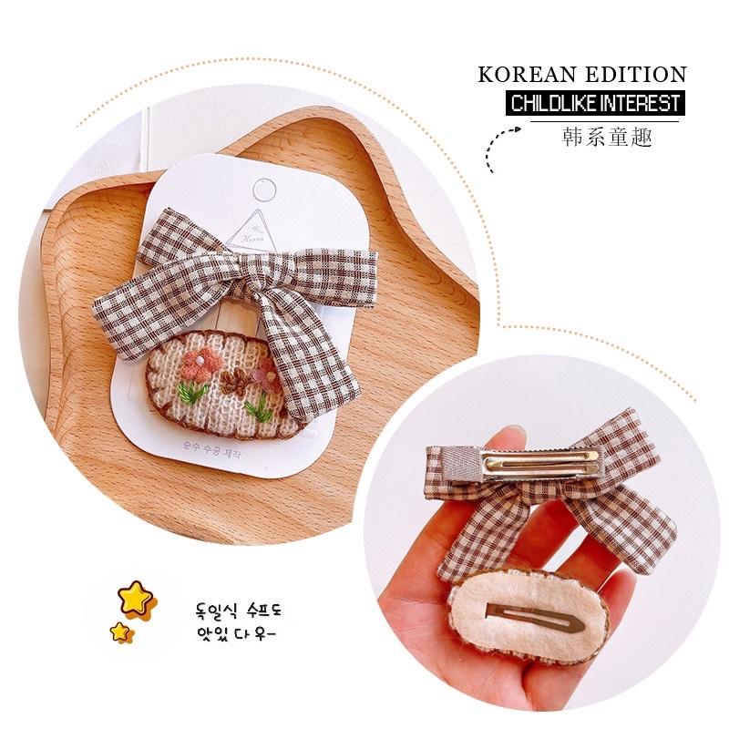 Kẹp Tóc Cho Bé Mick and Milk Set 2 Kẹp Phong Cách Hàn Quốc Dễ Thương