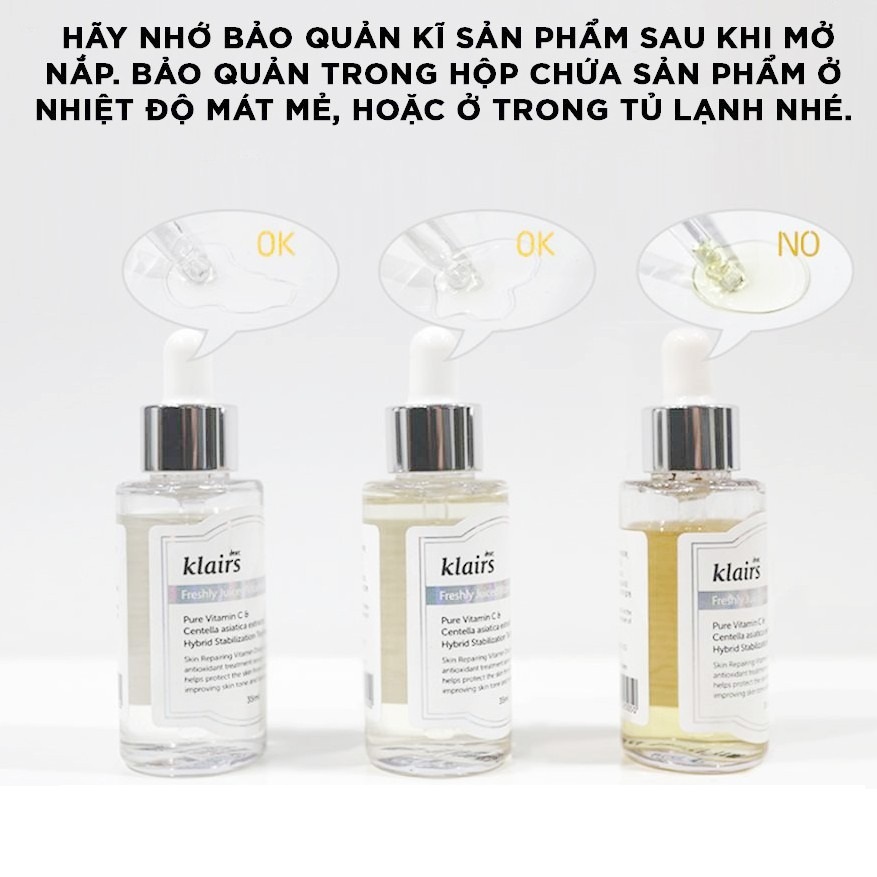 Combo Dưỡng Sáng Da Klairs Freshly Juiced Vitamin