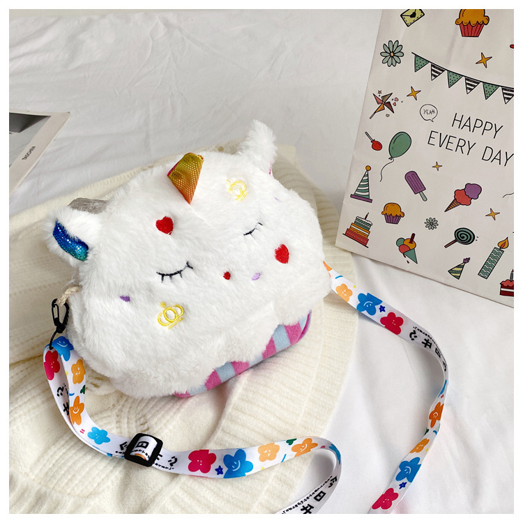 Túi Gấu Bông Gòn Đeo Chéo, Túi Đeo Chéo CUPCAKE Dây Chữ