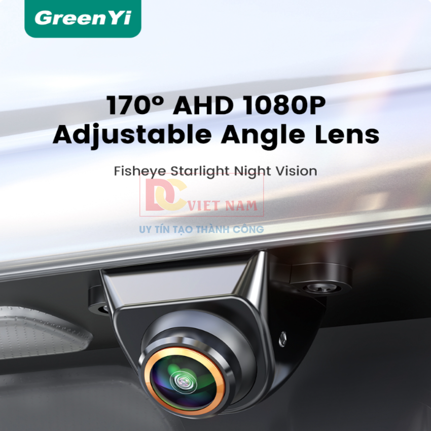 Camera tiến lùi ô tô GreenYi G999 chuẩn AHD 1080P xoay 360 độ cảm biến quang học, chống nước IP68