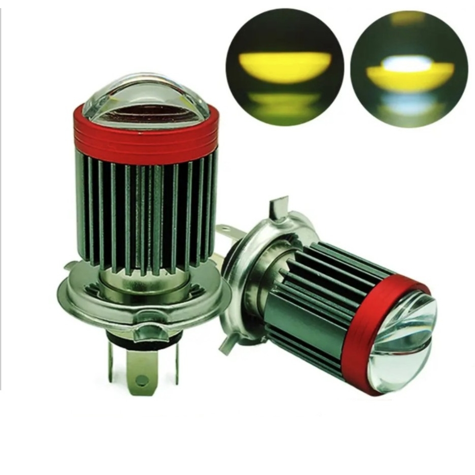 Đèn pha xe máy led bi cầu Z02 cốt vàng pha trắng hàng cao câp