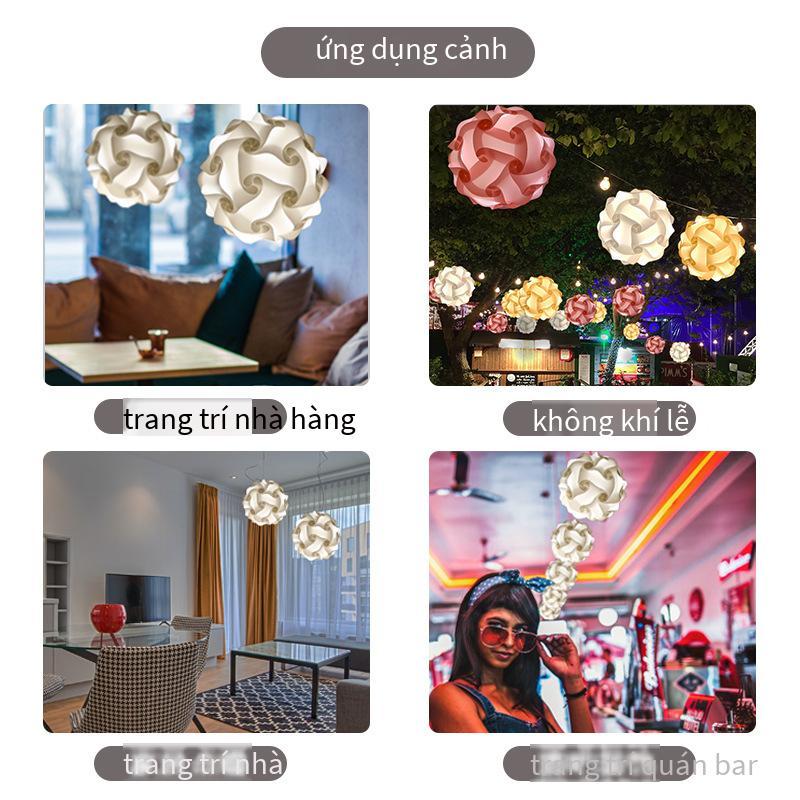 Ưu đãi đặc biệt đèn lồng màu trắng đơn giản chụp đèn vỏ DIY phụ kiện nhẹ nhựa sáng tạo chủ đề vỏ đèn hoa văn trang trí đèn chùm