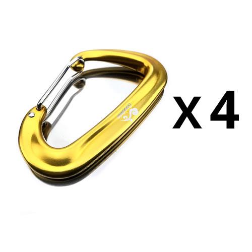 4 Cái/bộ 12KN Loại D Leo Thùng Đựng Đồ Co Giãn Dày Kẹp 7075 Móc Khóa Hợp Kim Nhôm Cho Võng Cắm Trại Cho Thú Cưng