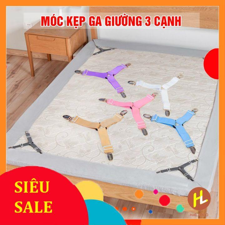 Bộ 4 kẹp ga giường, drap chống xê dịch, hàng đẹp