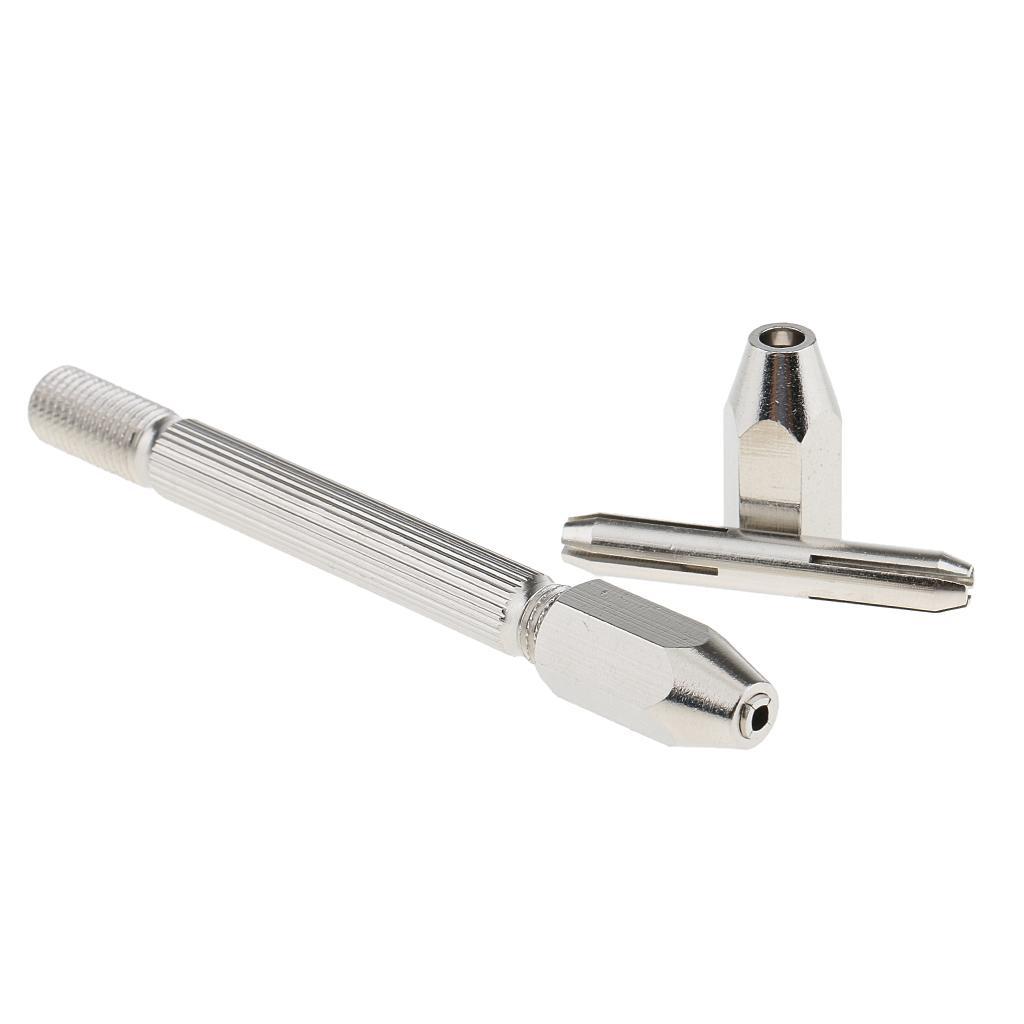 4" Pin Vise Hand Tool Double Ended Jaws Hobby Craft Jewelry Tool 2 Chucks