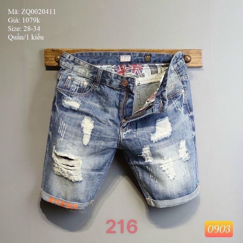 Quần Short Nam Rách️️ Quần Short Bò Nam Cao Cấp - Sọt Jean Co Giãn Mẫu Mới Hàng VNXK Tô Tồ Shop - QSJN01