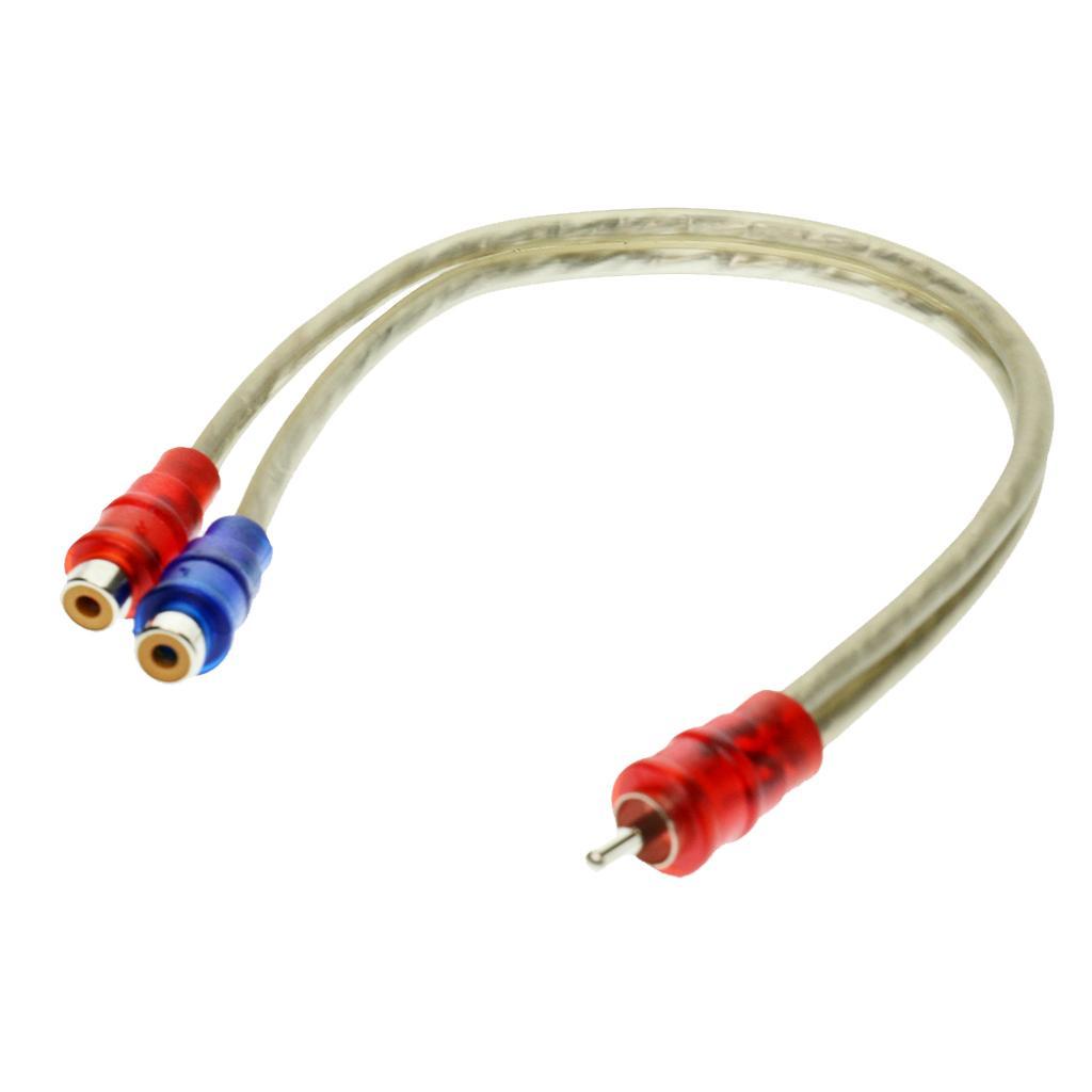 Car Vehicle Stereo Audio Cable Aux Cord 1 Male to 2 Female