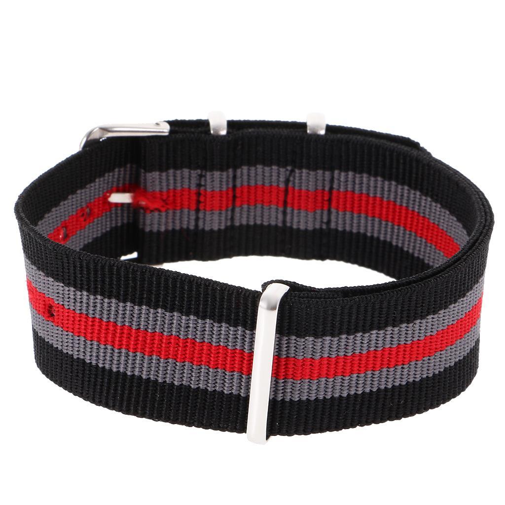 Nylon Watch Strap Wristwatch Band Stainless Steel Buckle