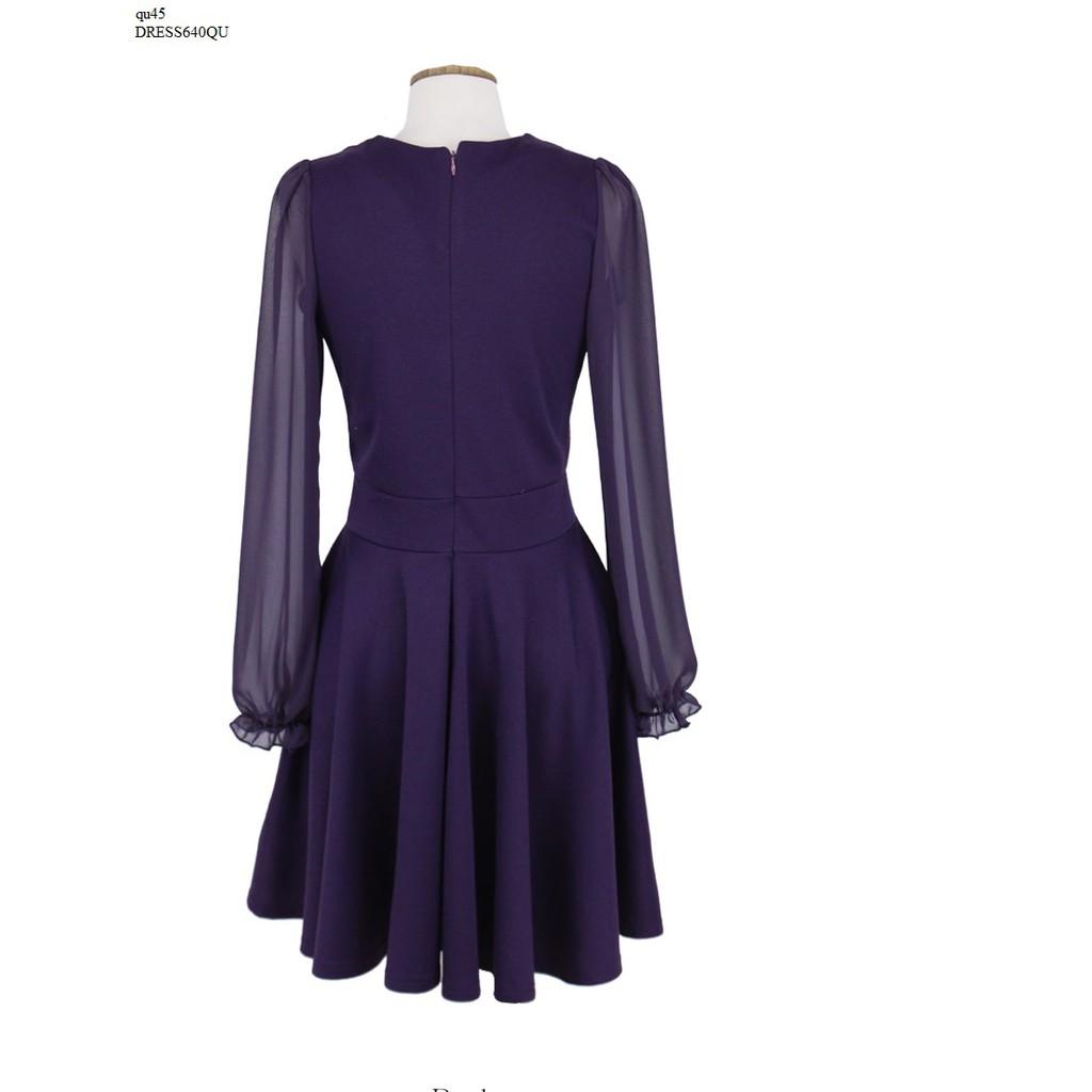DRESS532 ĐẦM XÒE PHỐI TAY VOAN