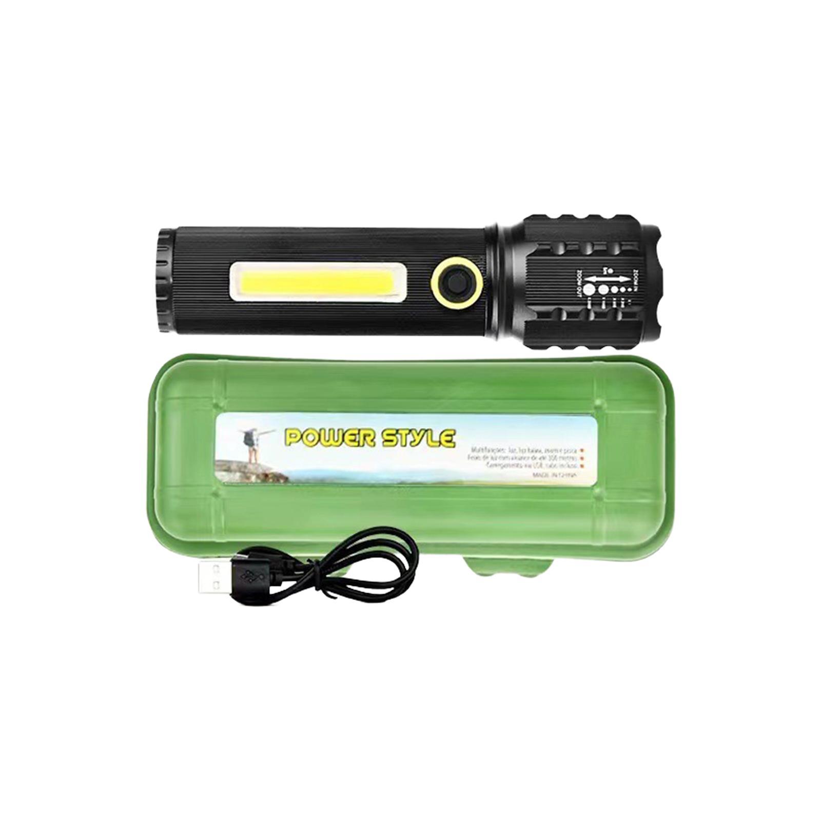 LED Flashlight Pocket Flashlight Small Flashlight Flash Light Compact USB LED Torch Lantern Handheld Torch Light for Camping Car Home Garage