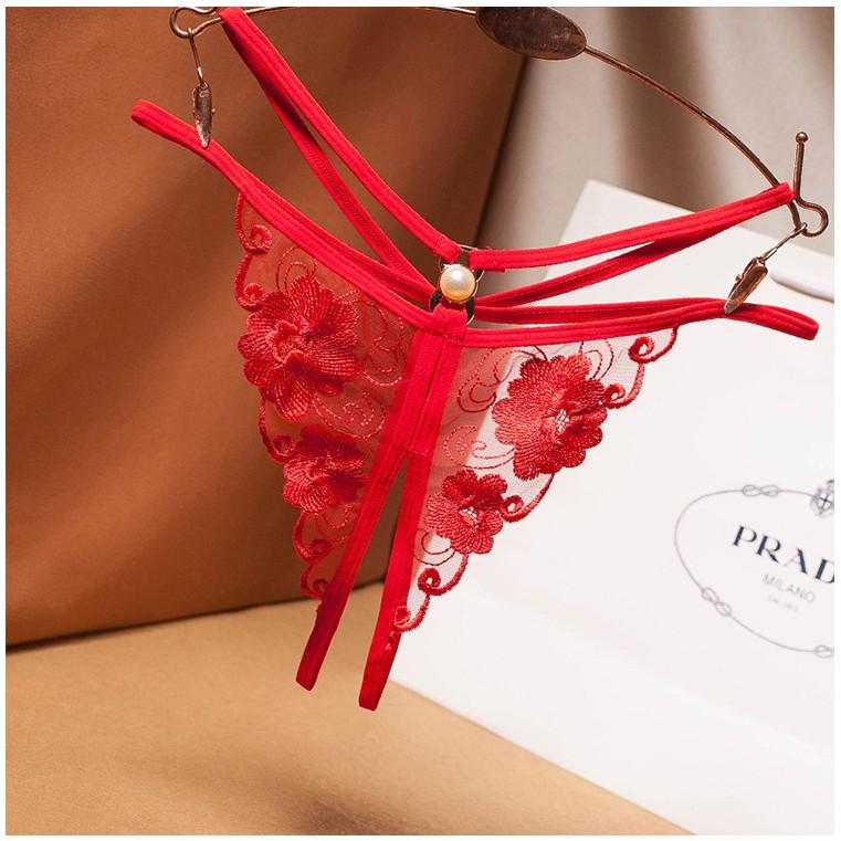 Quần lót nữ ren hoa mềm mại không đường may mặc trong váy dễ thương - quần lọt khe nữ sexy c55