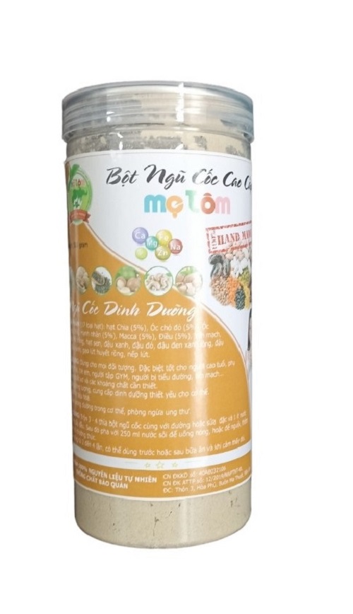 Bột Ngũ Cốc Dinh Dưỡng Mẹ Tôm 500g, gồm 17 loại hạt tươi ngon, giàu dinh dưỡng, không phụ gia chất bảo quản