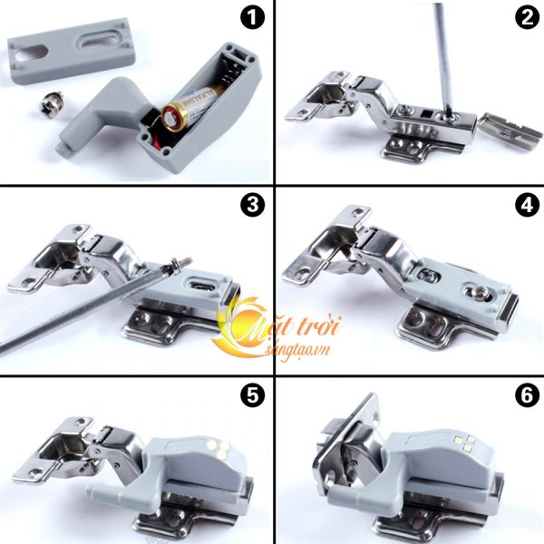 Đèn tự động lắp bản lề cánh tủ