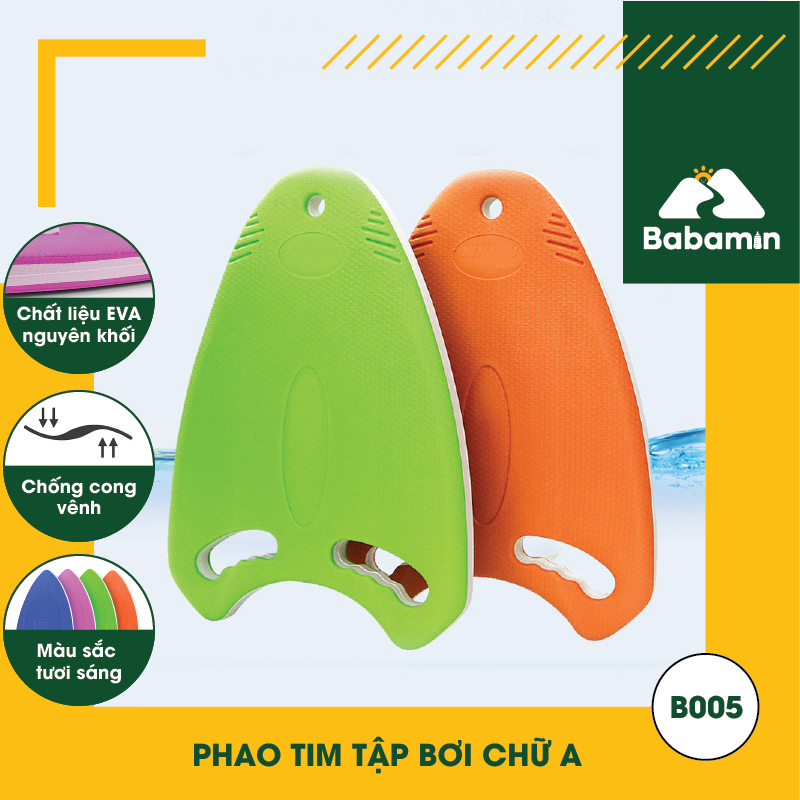 Phao Tim Tập Bơi Chữ A Trẻ Em, Người Lớn – Babamin - Mút EVA Chống Cong Vênh – B005