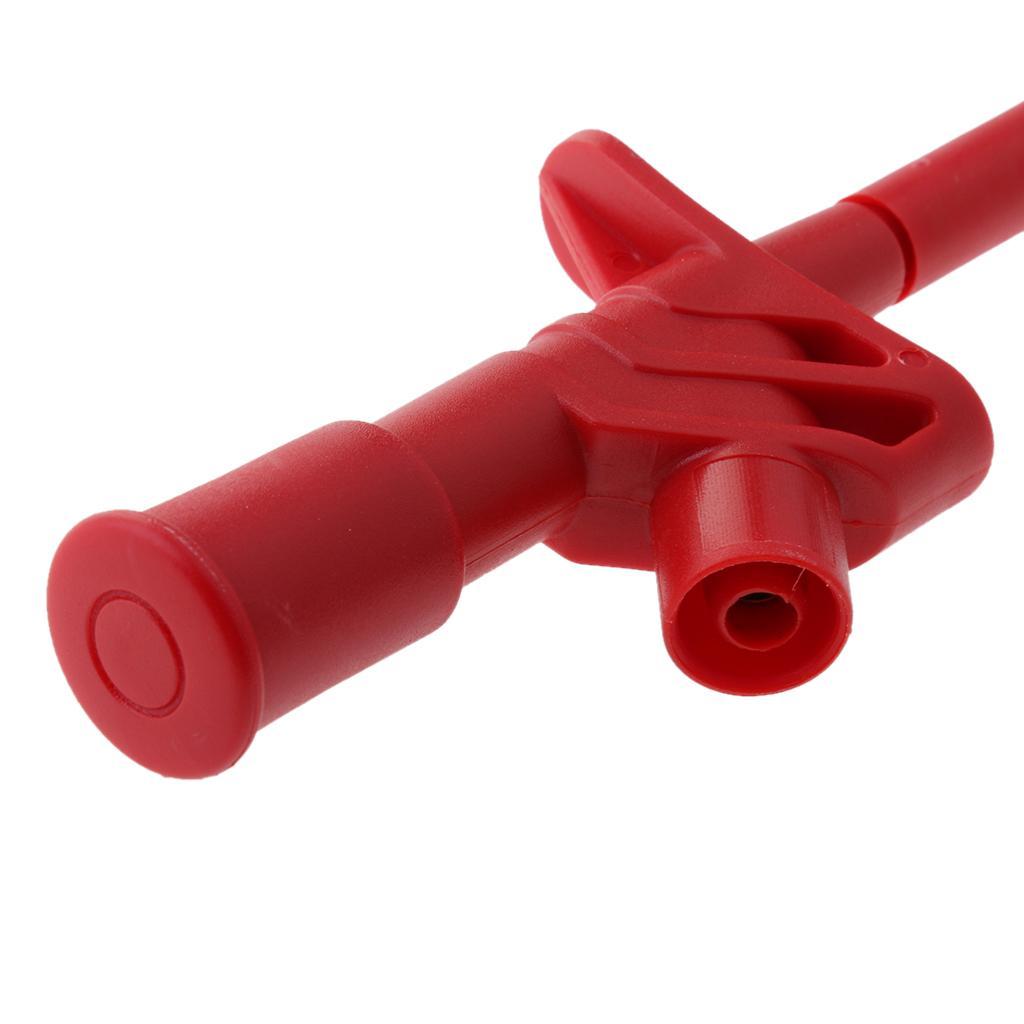 2X Insulated Quick Test Hook Clip High Voltage Flexible Testing Probe red