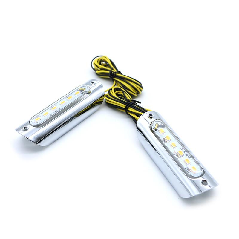 Đèn LED tín hiệu gắn tay lái xe mô tô Harley 7 / 8 " 22mm 1 " 25mm