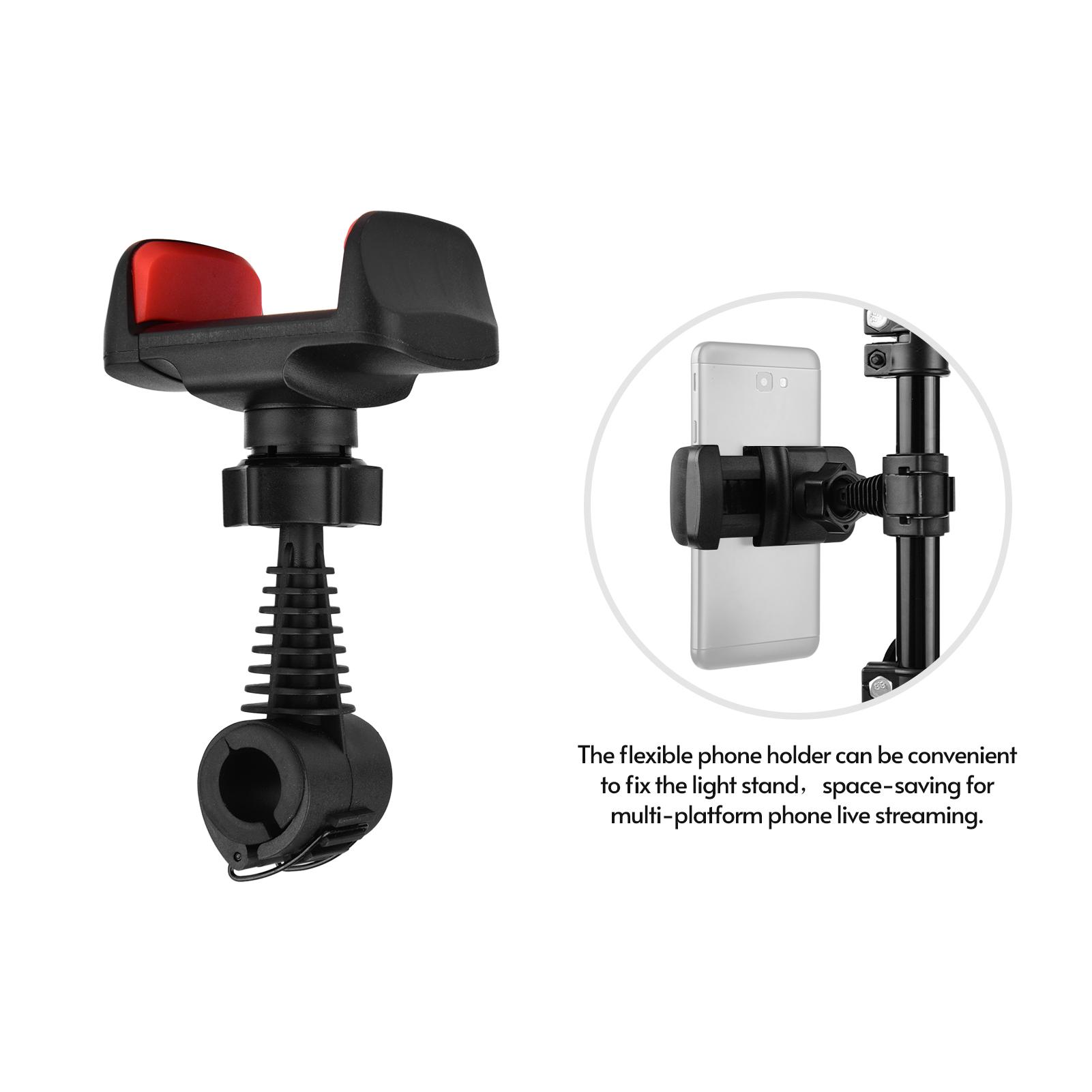 Bộ đèn vòng 10 inch / 26cm Đèn LED vòng có thể điều chỉnh độ sáng Giá đỡ điện thoại