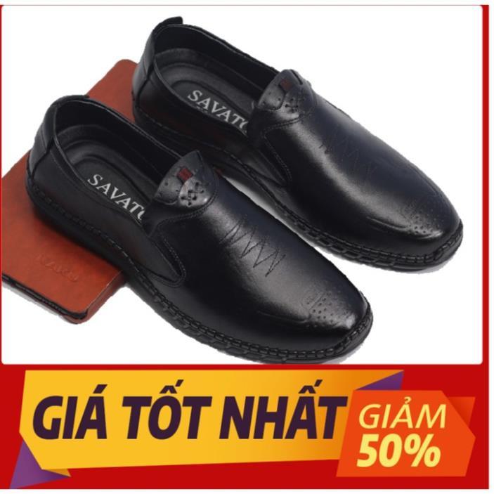 Giày lười nam da bò () lịch lãm bảo hành 12 tháng