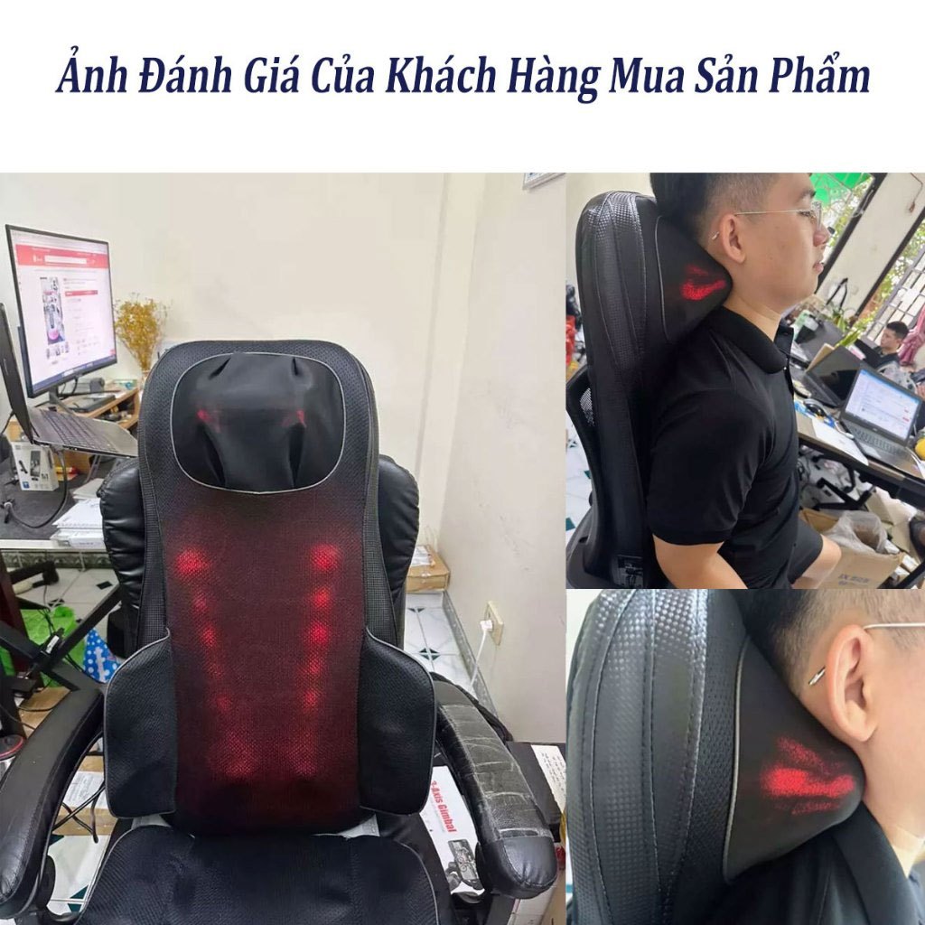 [Tặng Máy Massage Chân] Ghế Massage Toàn Thân Cao Cấp Dành Gia Đình Đệm Ghế Mát Xa Toàn Thân Chuyên Sâu Hồng Ngoại Công Suất Mạnh Thư Giãn Giảm Đau Mỏi Stress Hiệu Quả - Hàng Chính Hãng