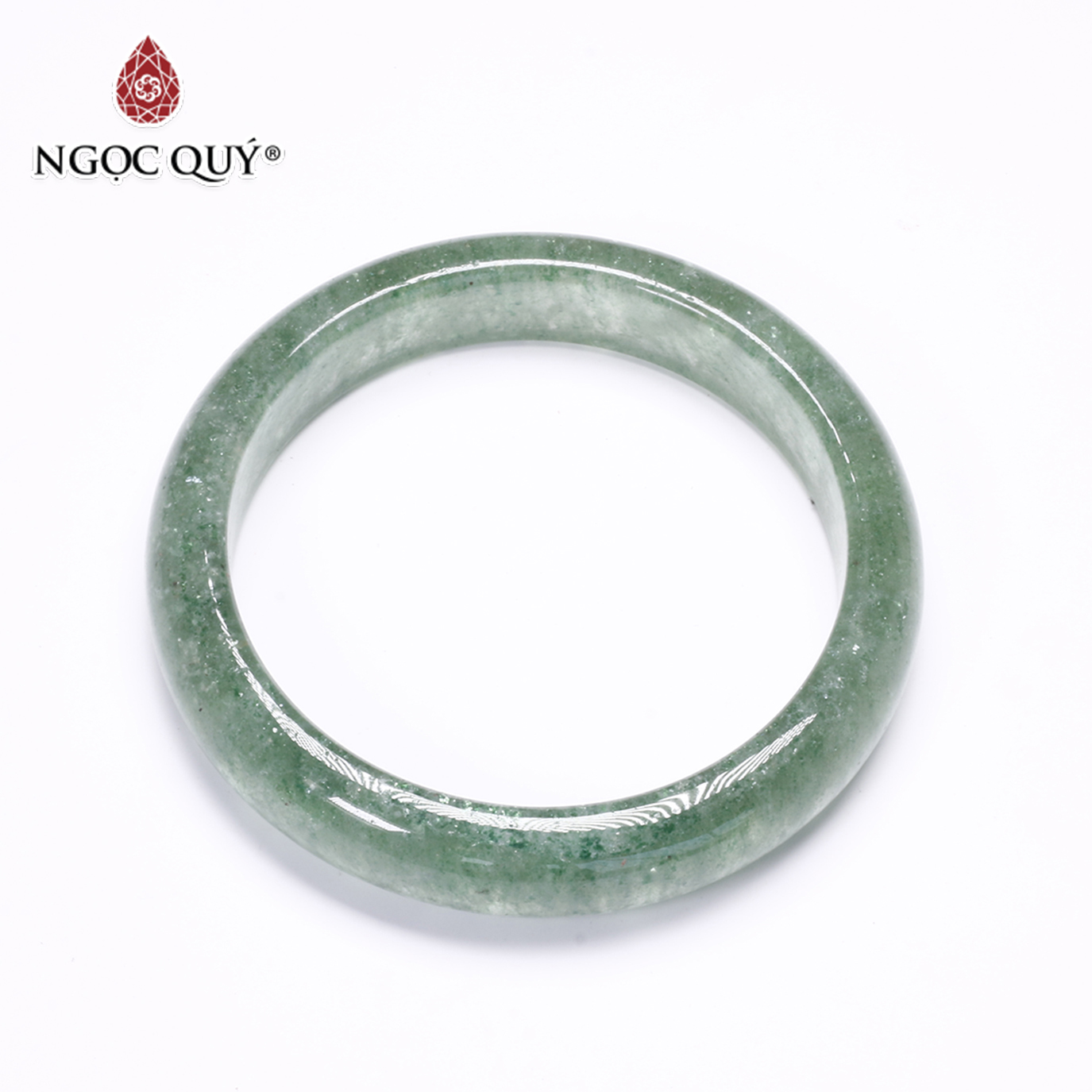 Vòng tay liền khối đá thạch anh dâu xanh mệnh hỏa, mộc - Ngọc Quý Gemstones