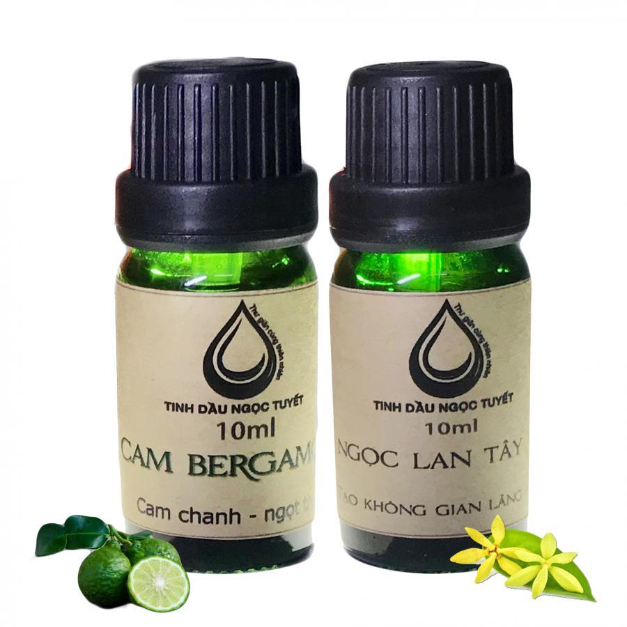 Bộ tinh dầu tạo cảm giác trong lành, mát mẻ, hưng phấn 10mlx2 (cam begamot, ngọc lan tây) Ngọc Tuyết