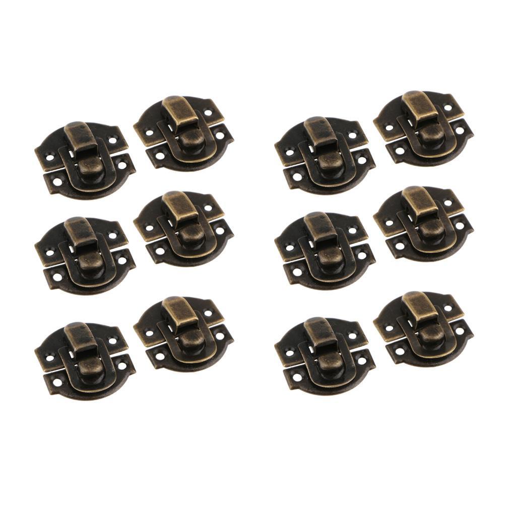 3-8pack 12Pcs Antique Buckle Alloy Box Buckle Wooden Box Lock Craft Hardware