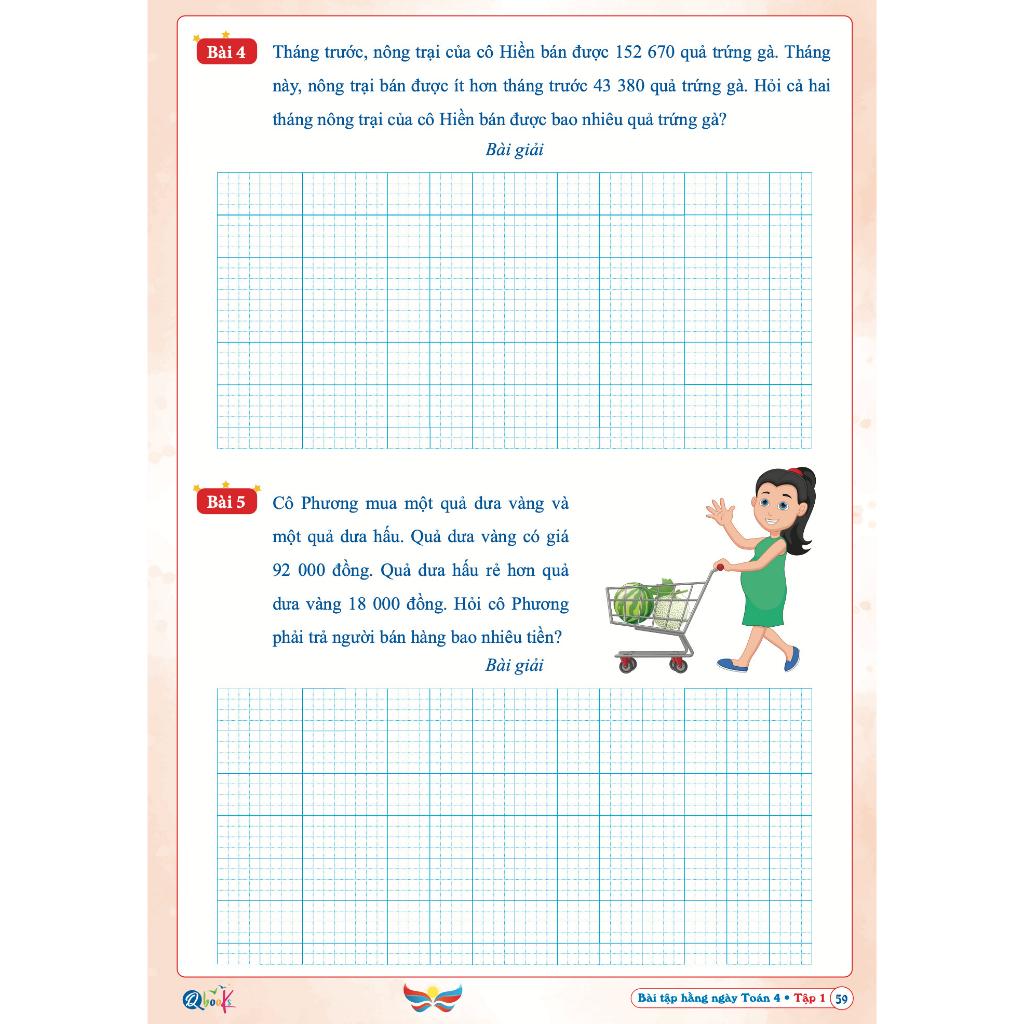 Sách Bài Tập Hằng Ngày Toán 4 - Tập 1 - Cánh Diều