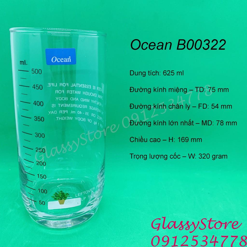 Ly (cốc) thủy tinh Ocean đong thể tích Top Drink Chia Vạch – B00322 – 625ml (Hàng nhập khẩu Thái Lan chính hãng)