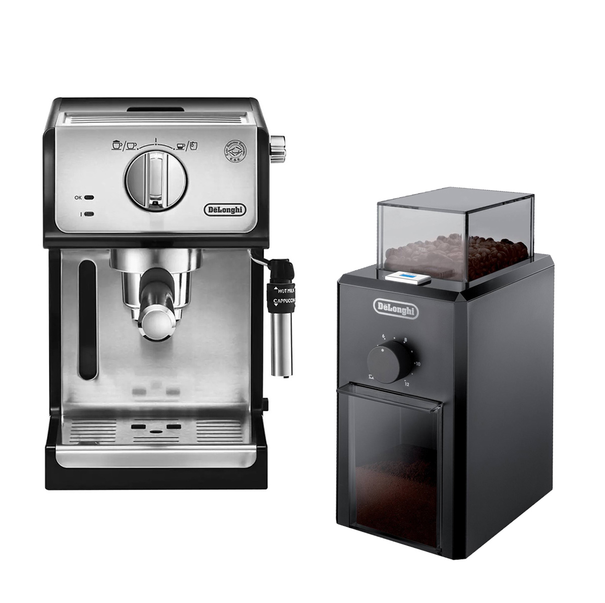 Combo máy pha và máy xay cafe Delonghi ECP35.31 + KG79 - Hàng chính hãng