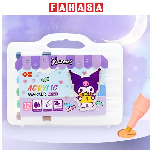 Bộ 12 Bút Vẽ Acrylic Marker Kuromi - iiGEN IG5904