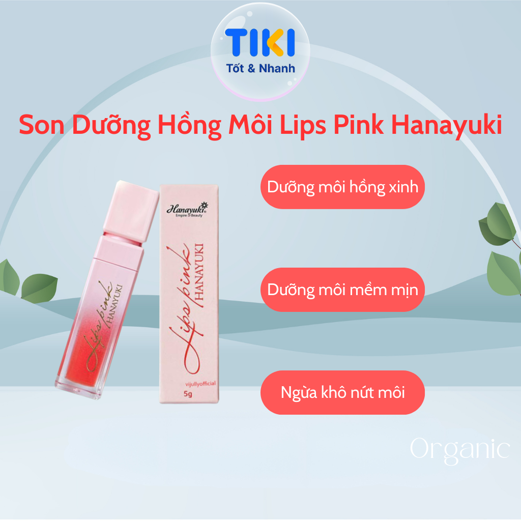 Son Dưỡng Môi Lips Pink Hanayuki Chính Hãng Dưỡng Môi Hồng - Mềm Mịn - Mờ Thâm 5g