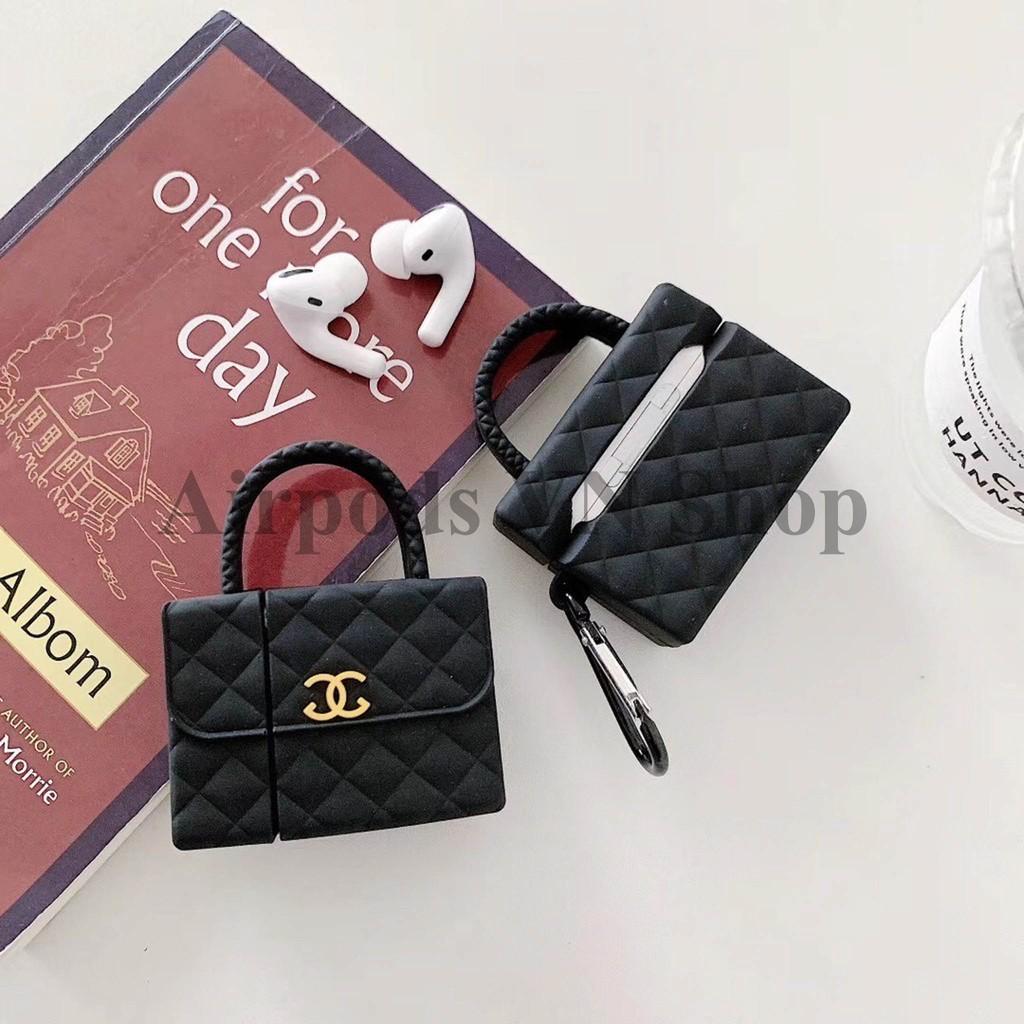 Ốp case Airpods 1/2, Airpods Pro túi gucci đen sang trọng silicon cao cấp