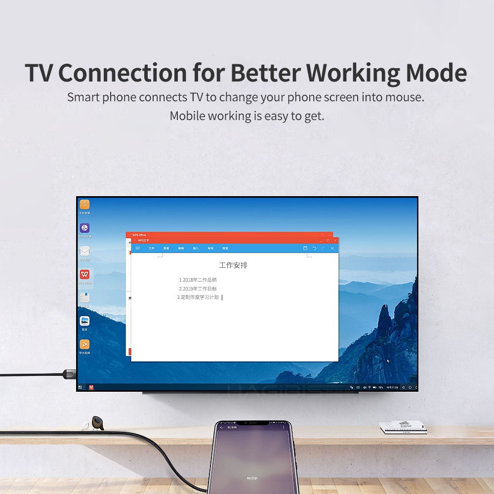 Cáp Chuyển Đổi Video 4K HD USB-C Loại C Cho Macbook, Màu Đen