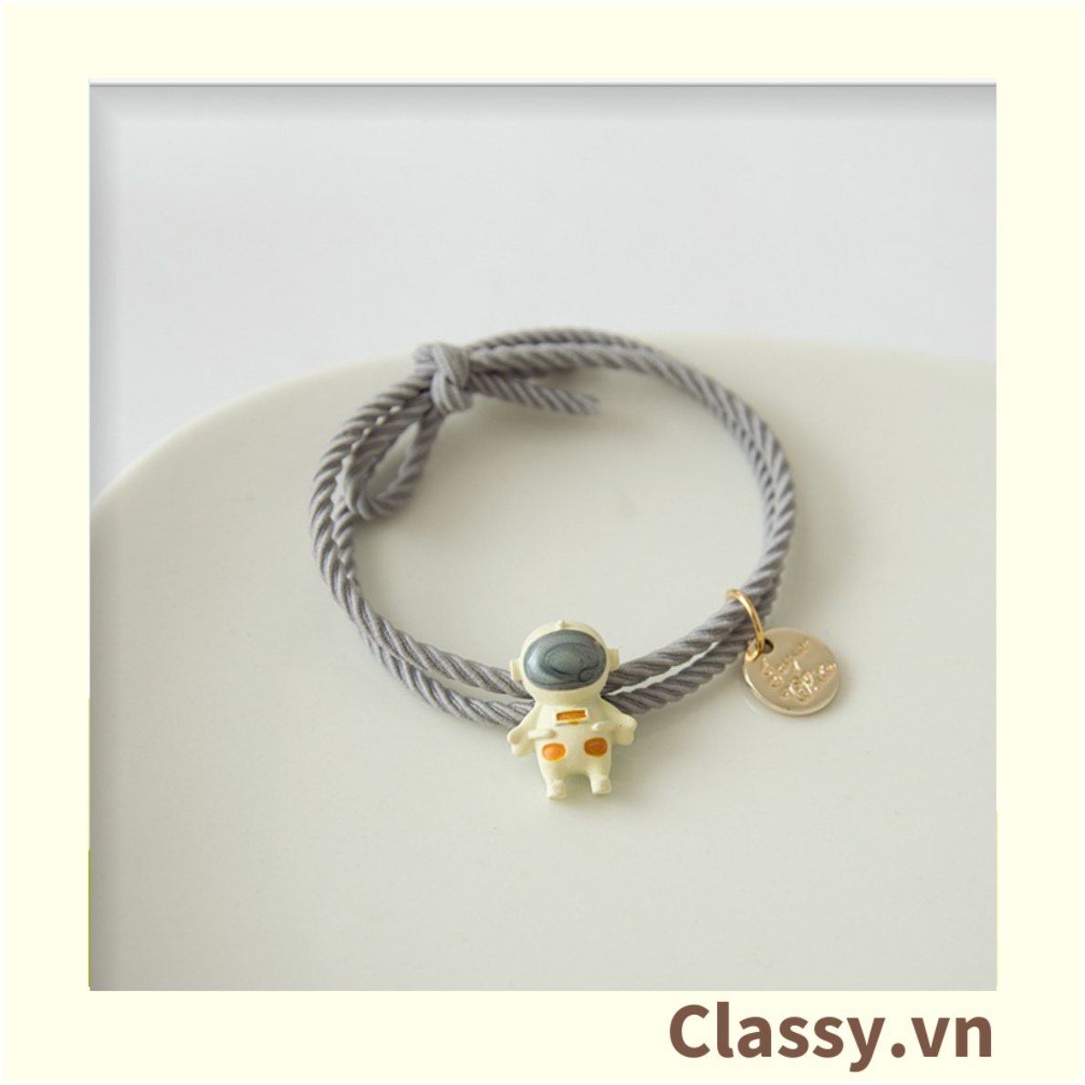 01 dây cột tóc Classy đính hình phi hành gia ngộ nghĩnh PK780- phong cách Hàn Quốc