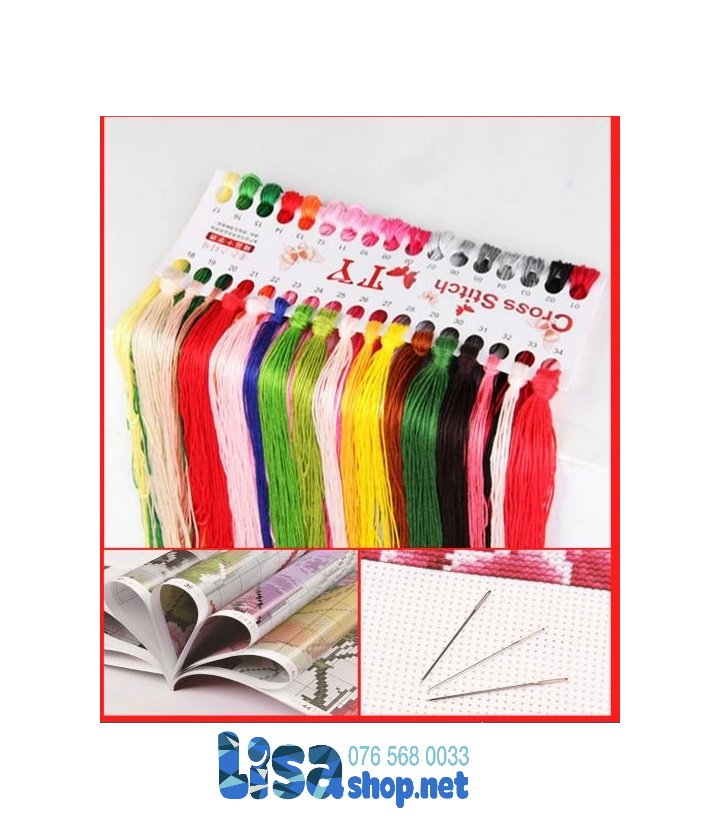 Tranh thêu chữ thập PHẬT QUAN ÂM 63x43cm chưa thêu dv6612