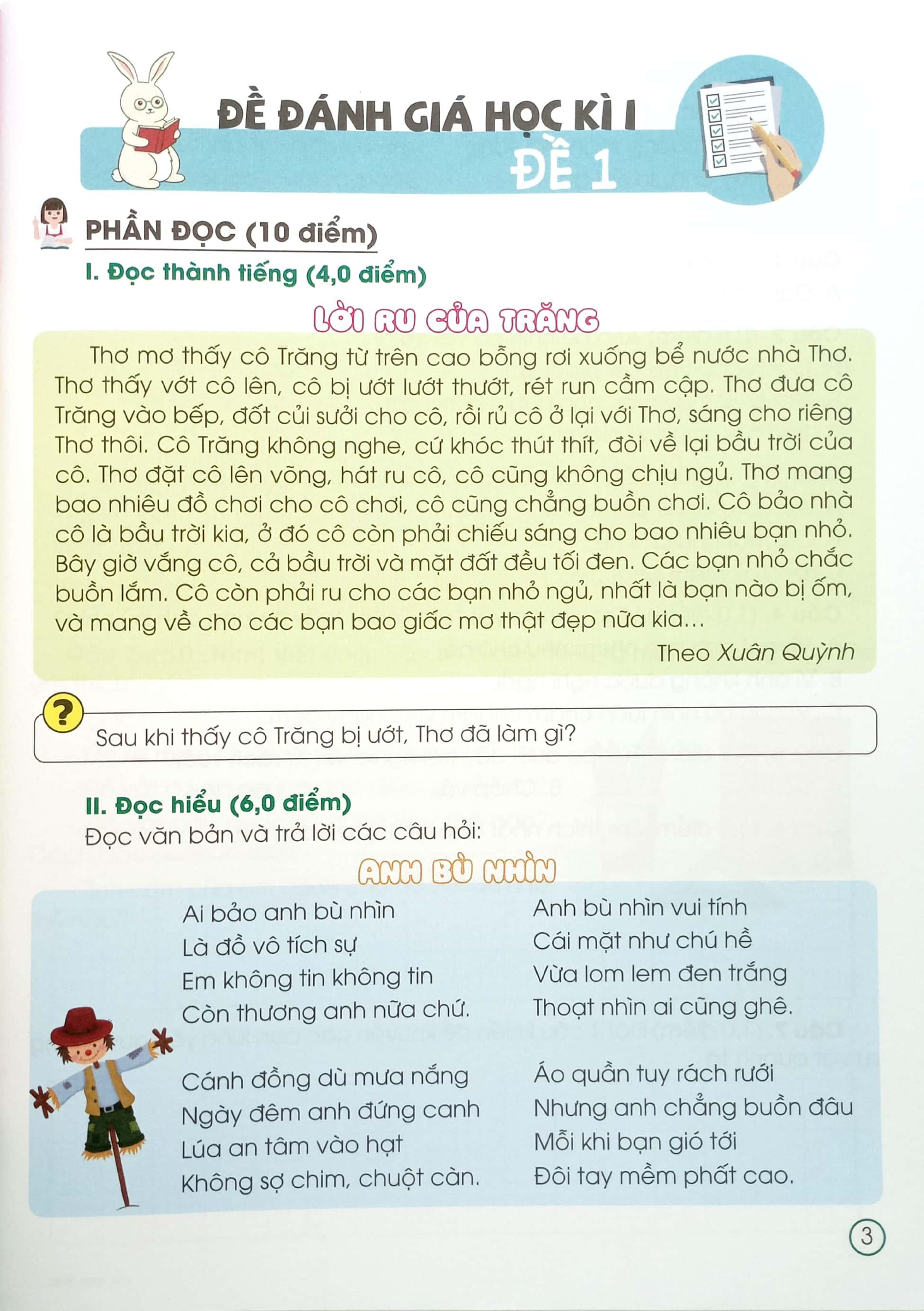 Đề Đánh Giá Năng Lực Tiếng Việt 3
