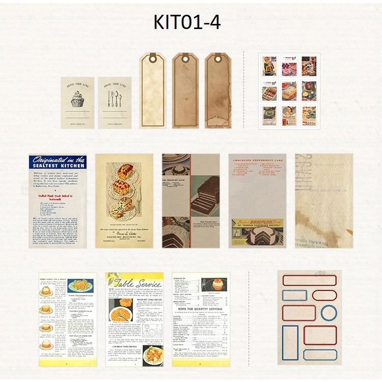 KIT01 Bộ kit Have a good day trang trí sổ tay DIY 4 loại giấy 30 miếng